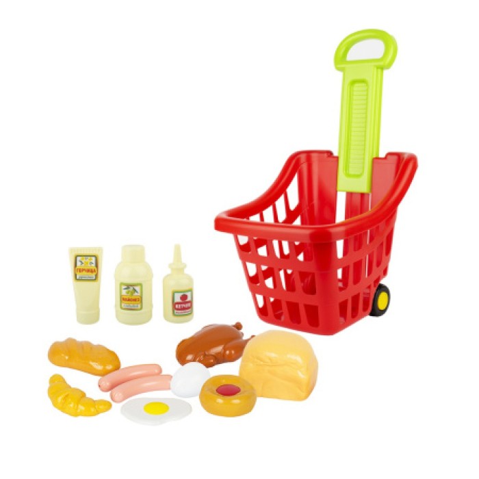 Корзина для супермаркета с продуктами, 13 предметов,30*25*31,5 см    тм. Совтехстром