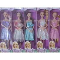 Кукла с подвижными суставами, в платье, в ассорт,к/к 32*8см