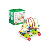 Игрушка деревянная Лабиринт-каталка "Коровка" .к/к 18*18*18 см