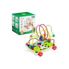 Игрушка деревянная Лабиринт-каталка "Коровка" .к/к 18*18*18 см
