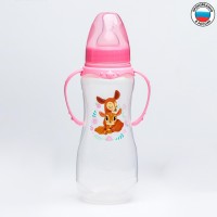 Бутылочка для кормления с ручками "Оленята:мамы и малыши" 250 мл.