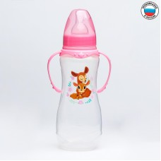 Бутылочка для кормления с ручками "Оленята:мамы и малыши" 250 мл.