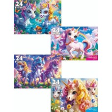 Пазлы 24 эл. Чудесные единороги №27,к/к 9*6*2,5 см