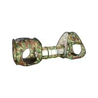 Палатка игровая с туннелем "Военная" 230*78*91 см