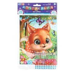 Аппликация стразами "Мультиарт" Милые животные ,15*21 см