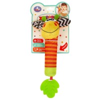 *Игрушка текстильная "Умка" Погремушка-пищалка Жирафик ,уп.26*18*5 см