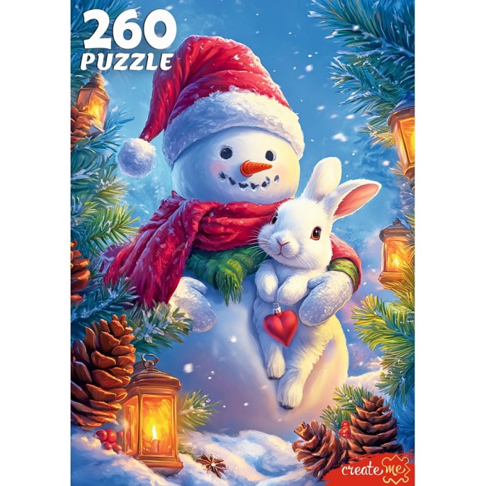 *Пазлы 260  Снеговик ,к/к 25*18*4,5 см