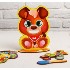 Игра деревянная настольная "Накорми меня" Щенок ,23*17,5*4,5 см